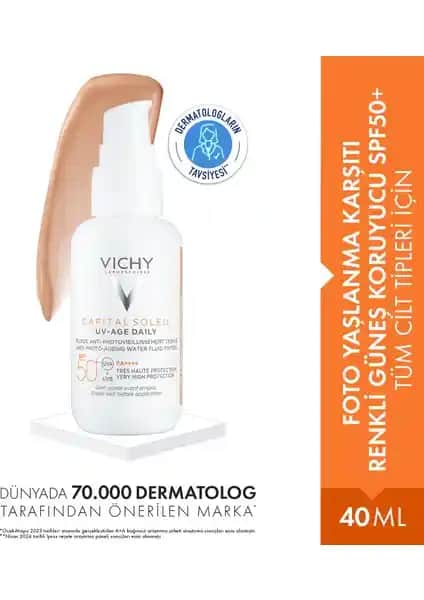 Vichy Capital Soleil Foto Yaşlanma Karşıtı Renkli Güneş Koruyucu SPF50+ İncelemesi ve Kullanıcı Yorumları