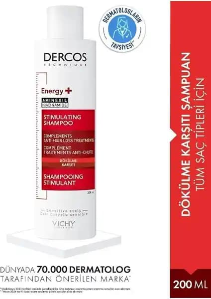 Vichy Dercos Energy+ Dökülme Karşıtı Şampuan: Güçlü ve Dolgun Saçlar İçin Etkili Çözüm