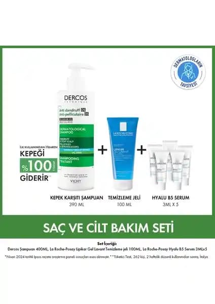 Vichy Saç ve Cilt Bakım Seti Kepek Karşıtı ve Nemlendirici Çözüm