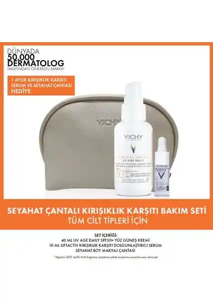 Vichy UV Age Daily SPF50 ve Kırışıklık Karşıtı Bakım Seti Gelişmiş Cilt Koruma Çözümü