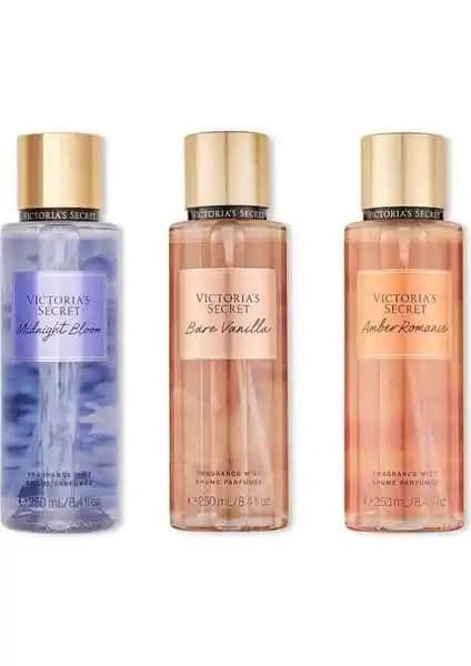 Victoria's Secret Üçlü Vücut Spreyi Seti: Farklı Kokularla Günlük ve Özel Kullanım
