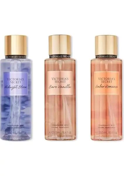 Victoria's Secret Üçlü Vücut Spreyi Seti: Farklı Kokularla Günlük ve Özel Kullanım