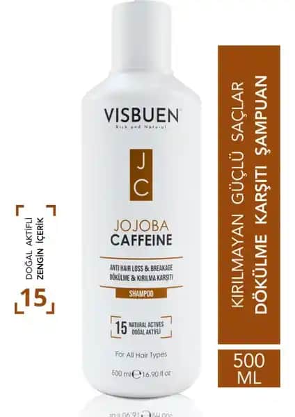 Visbuen Jojoba & Kafein Şampuanı Saç Dökülmesine ve Kırılmaya Karşı Doğal Çözüm