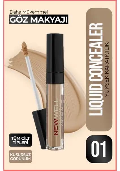 Well Liquid Concealer 01: Yüksek Kapatıcılık ve Doğal Görünüm Sağlayan Makyaj Ürünü