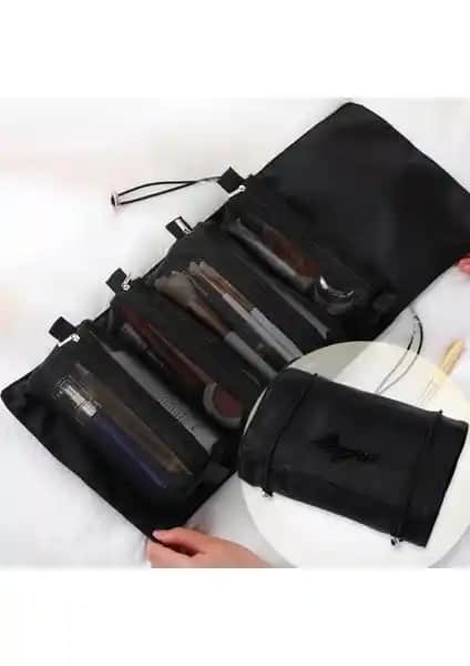 Yongtai Zunhai Çok Bölmeli Su Geçirmez Kadın Kozmetik Çantası Günlük ve Seyahat Kullanımı İçin