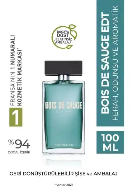 Yves Rocher Bois De Sauge Erkek Edt: Doğal ve Kalıcı Odunsu Erkek Parfümü