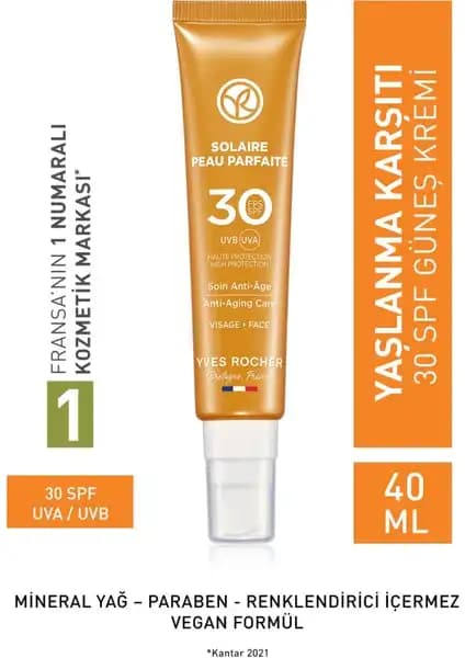 Yves Rocher SPF 30 Yaşlanma ve Leke Karşıtı Güneş Koruyucu Yüz Kremi Özellikleri ve Kullanımı