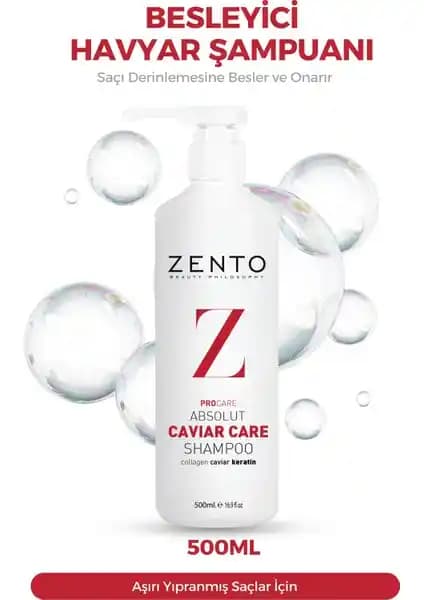 Zento Pro Care Absolut Caviar Care Havyar Bakım Şampuanı ile Saçlarınızı Güçlendirin ve Parlatın