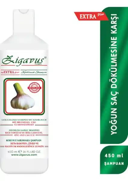 Zigavus 450 ml Extra Plus Sarımsaklı Şampuan Saç Dökülmesini Önleyen Doğal Formül