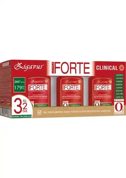 Zigavus Forte Ultra Klinik Kuru ve Normal Saçlar İçin Doğal Güçlendirici Şampuan
