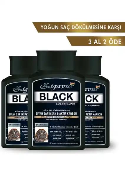 Zigavus Siyah Sarımsaklı Dökülme Karşıtı Şampuan Saç Sağlığını Güçlendiren Doğal Formül