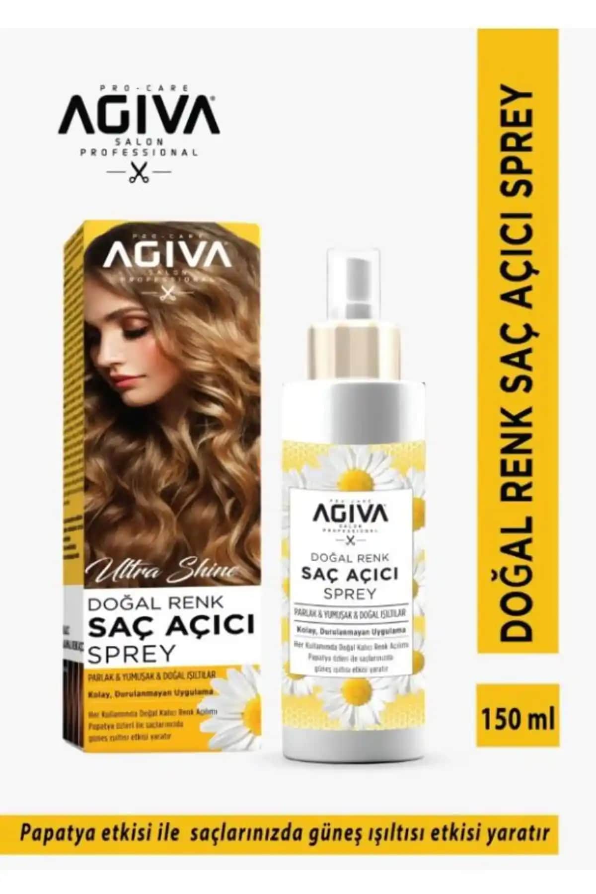 Agiva Ultra Shine Doğal Renk Saç Açıcı Sprey ile Parlak ve Sağlıklı Saçlar