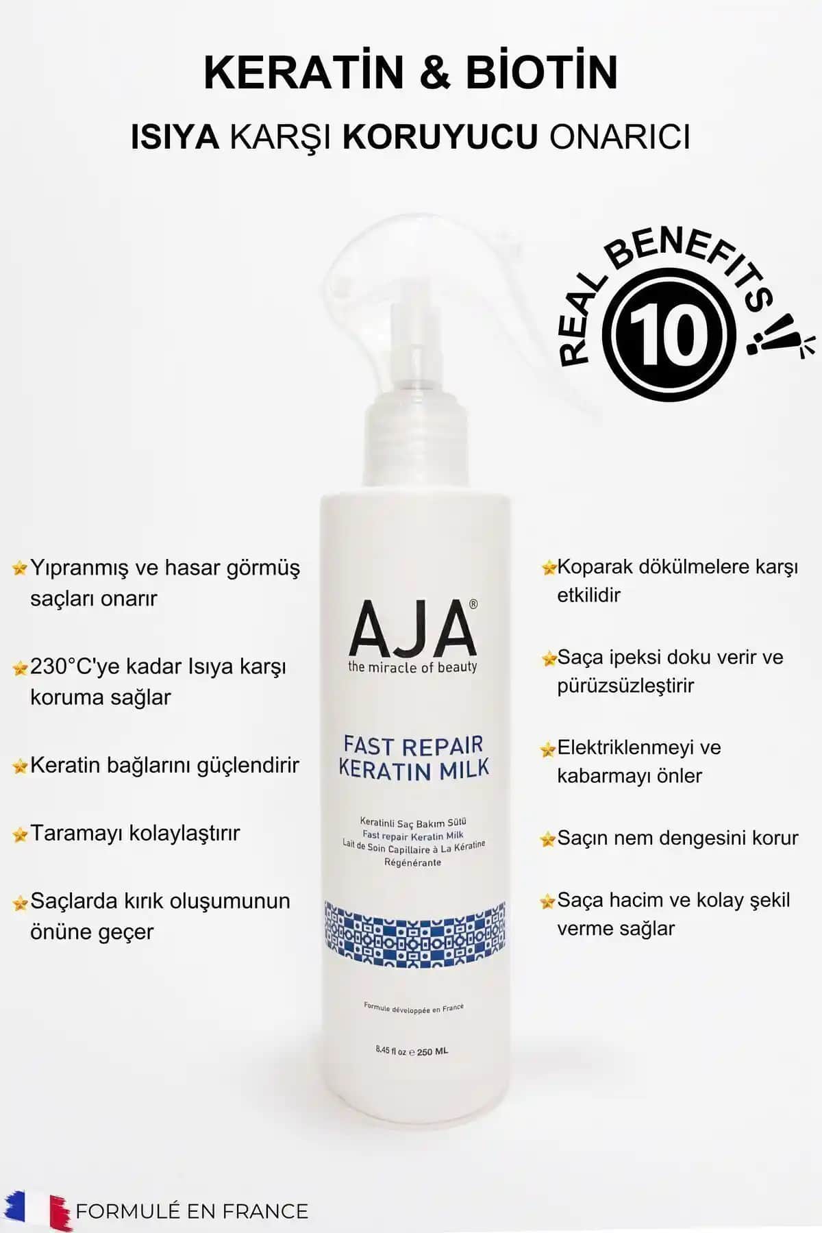 AJA Keratin ve Biotin Fön Sütü ile Saçlarınızda Sağlıklı ve Parlak Görünüm