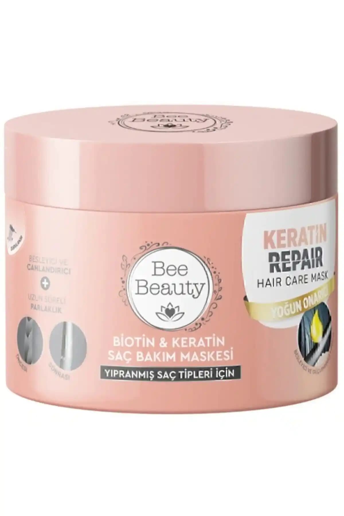 Bee Beauty Biotin & Keratin Saç Bakım Maskesi: Derinlemesine Onarım ve Nemlendirme Sağlar