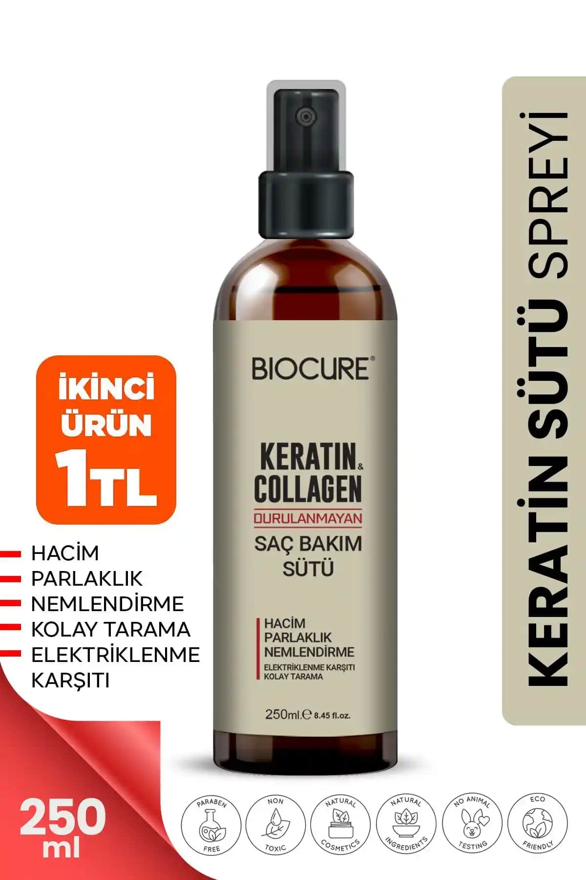Biocure Keratin Sütü Collagen ile Saçlarınızı Güçlendirin ve Parlaklık Kazanın