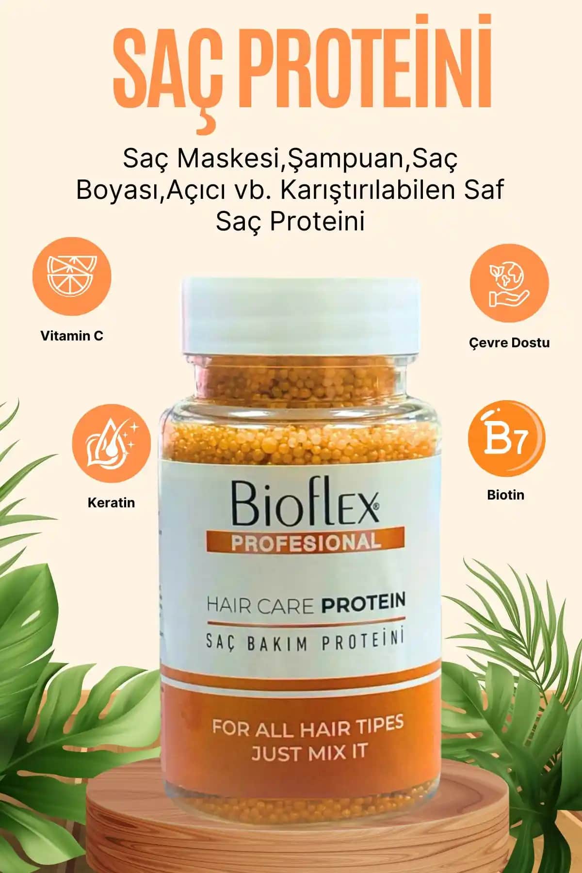 Bioflex Saç Bakım Proteini Türkiye Menşei Güçlendirici ve Onarıcı Saç Bakım Ürünü
