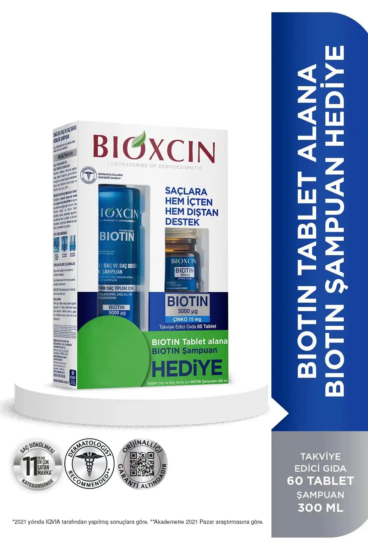 Bioxcin Biotin 5000 mcg ve Şampuan ile Saç ve Tırnak Sağlığında Güçlü ve Parlak Bakım