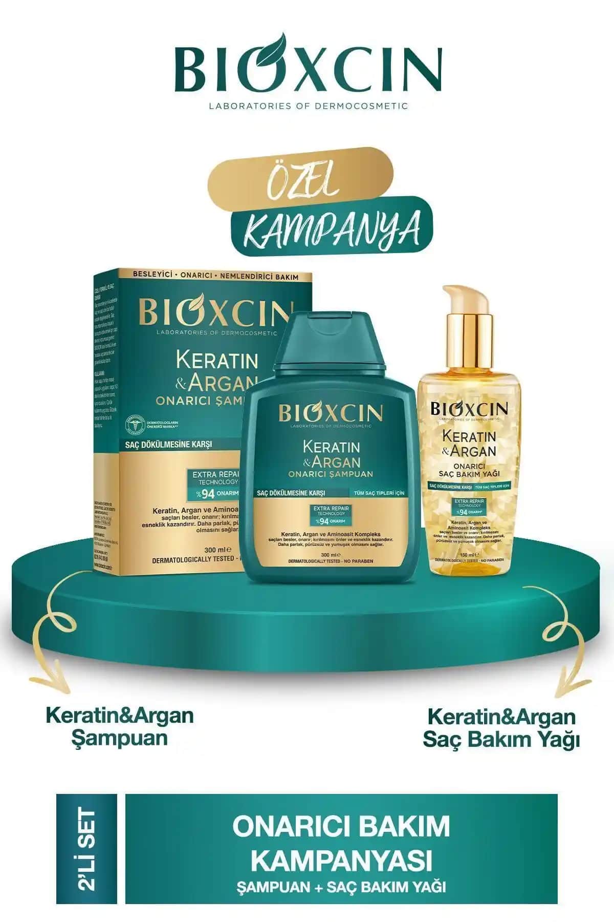 Bioxcin Keratin ve Argan İçerikli Onarıcı Şampuan ve Bakım Yağı Ürünü Tanıtımı