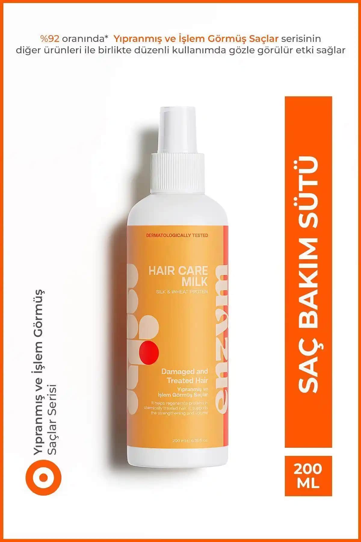 ENZYM COSMETICS Yıpranmış ve Kuru Saçlar İçin Güçlendirici Bakım Spreyi 200 ml