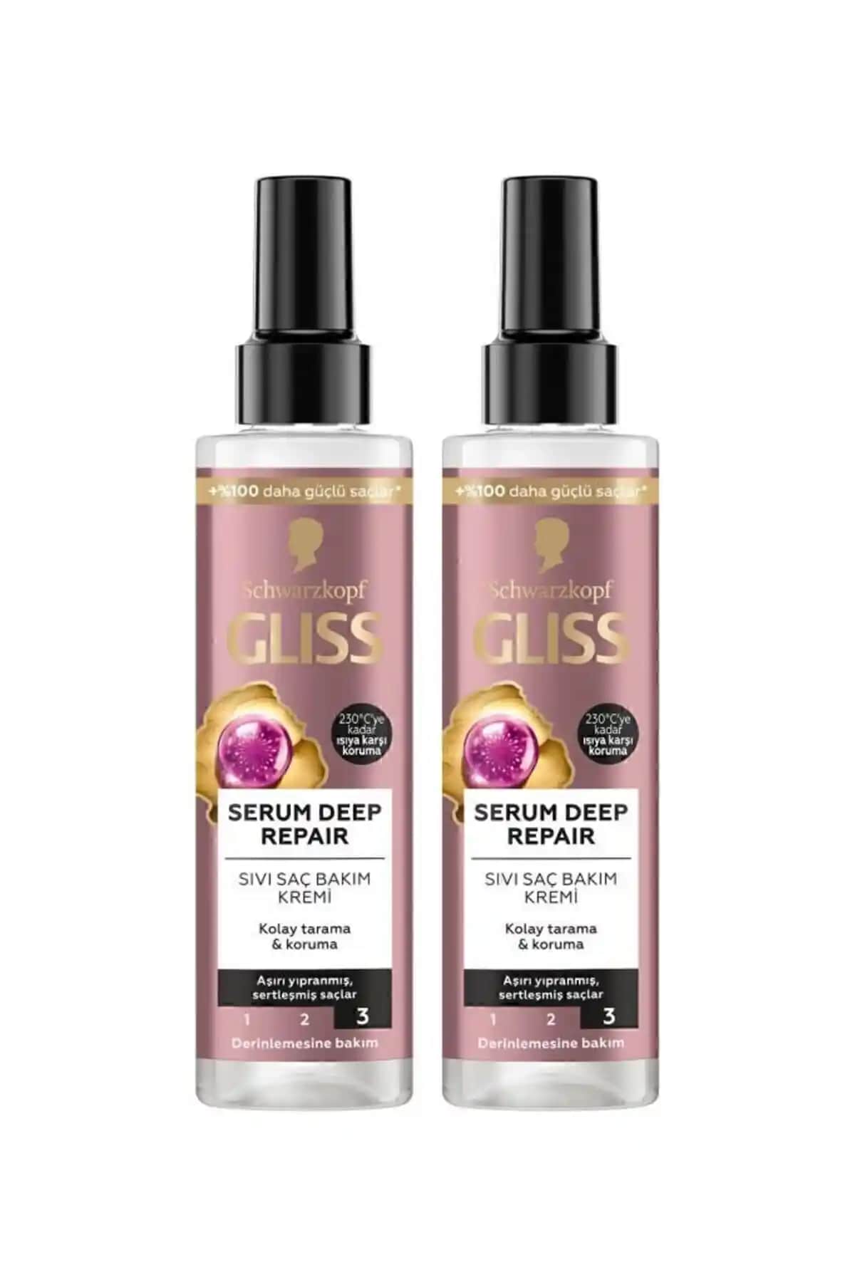 Gliss Serum Deep Repair Onarıcı Durulanmayan Sıvı Saç Kremi ile Saçlarınızı Güçlendirin ve Parlaklık Kazanın