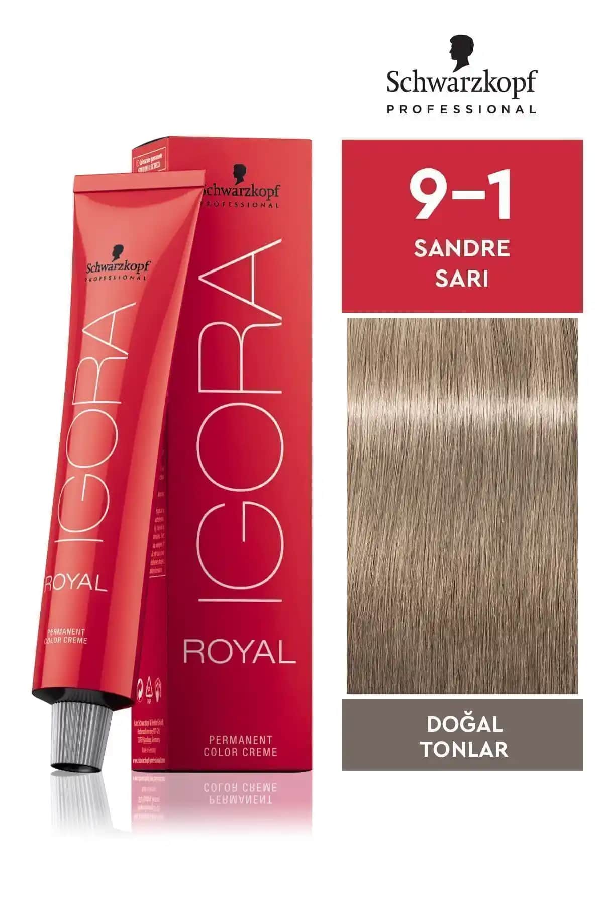 Igora Royal Doğal Tonlar 9-1 Sandre Sarı Saç Boyası Kalıcı ve Doğal Renk Sağlar