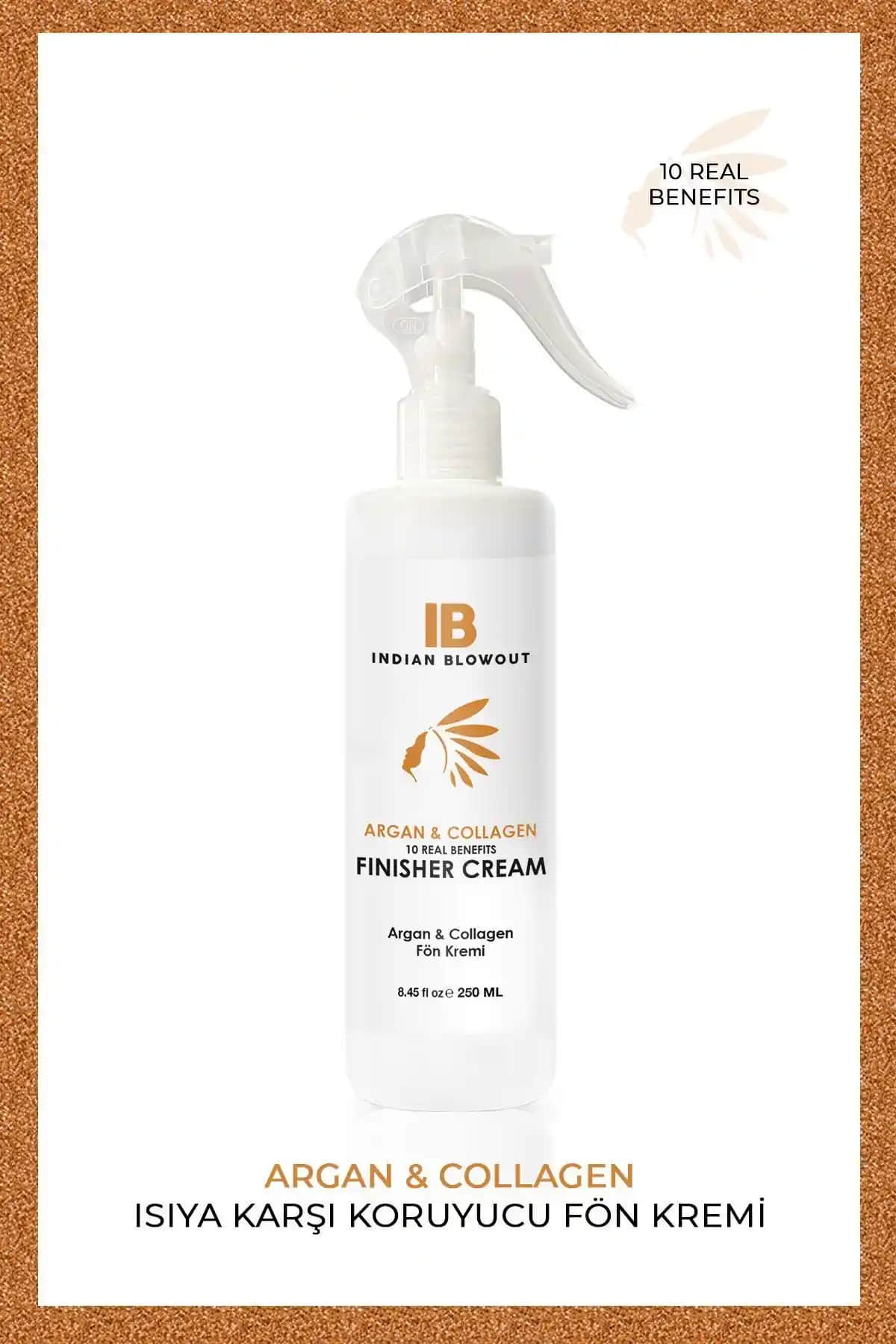 Indian Blowout Argan Collagen Isıya Karşı Koruyucu Fön Kremi Saç Sağlığı ve Parlaklığı İçin