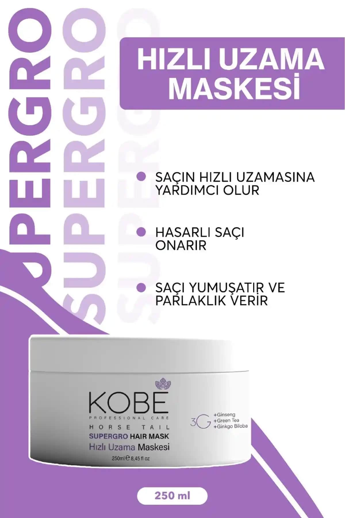 Kobe Hızlı Saç Uzatıcı Bakım Maskesi - Doğal ve Güçlendirici Saç Derisi Maskesi