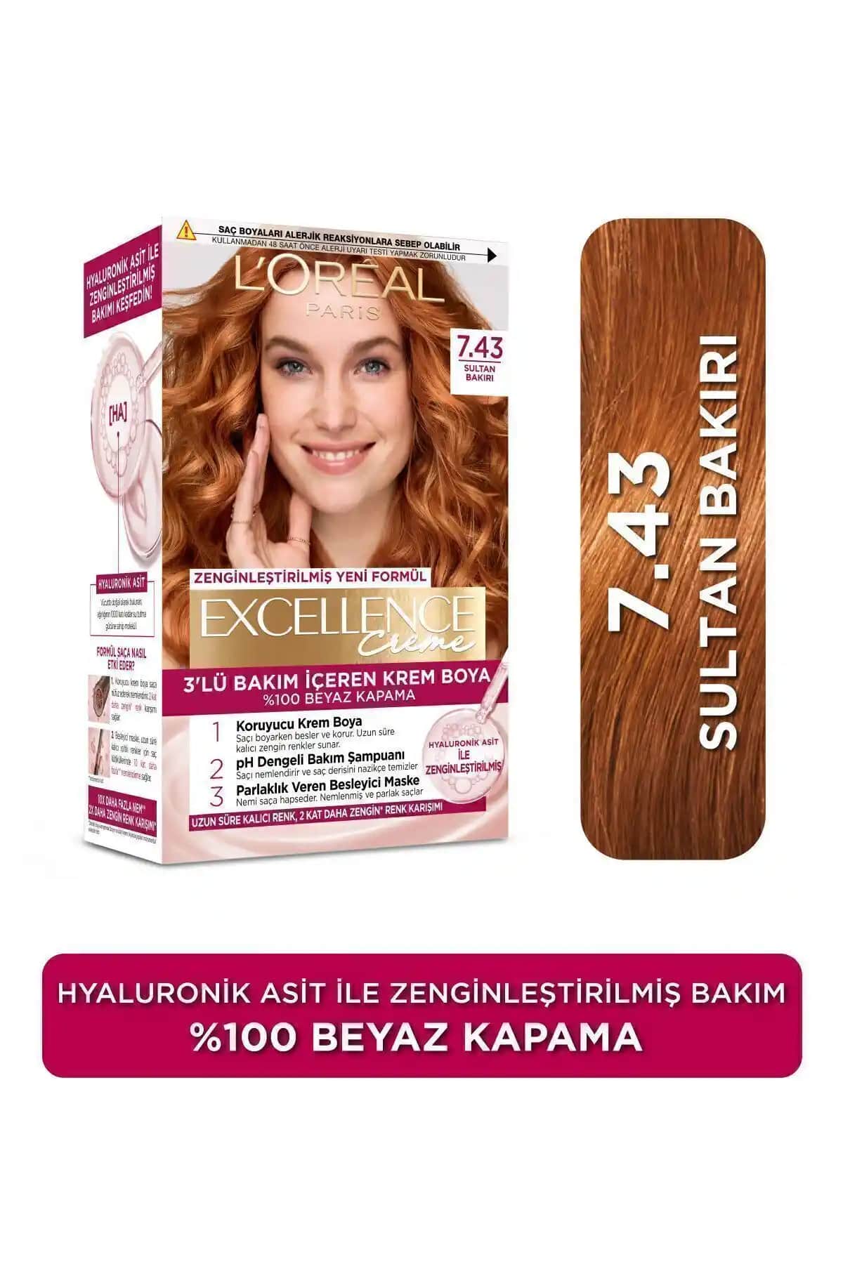 2025'te L'Oreal Paris Excellence Creme 7.43 Sultan Bakırı ile Saçlarınızda Devrİ