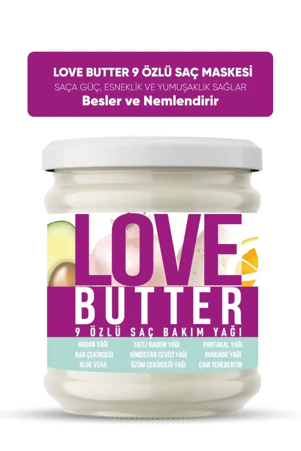 LOVE BUTTER 9 Özlü Saç Bakım Yağı: Doğal ve Güçlü Saç Bakım Çözümü