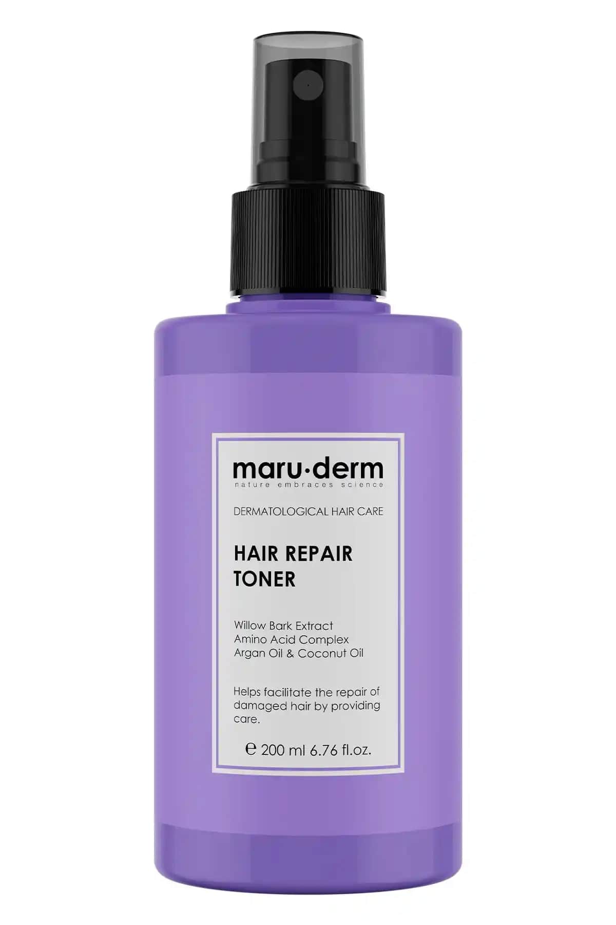 Maru.Derm Saç Tonik Yıpranmış Saçlar İçin Doğal Güçlendirici Çözüm