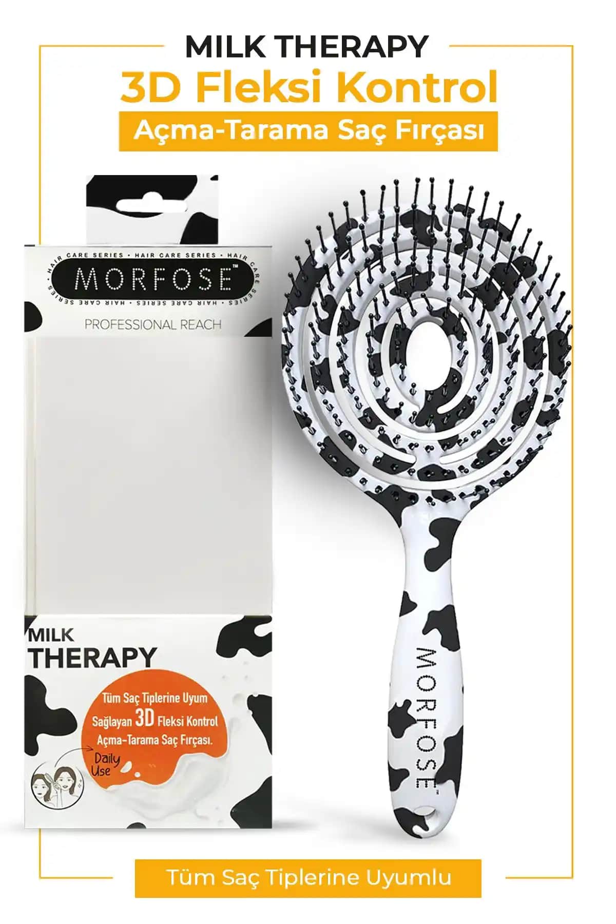 Morfose Milk Therapy Üç Boyutlu Oval Saç Fırçası: Sağlıklı ve Güzel Görünüm İçin Yenilikçi Tasarım