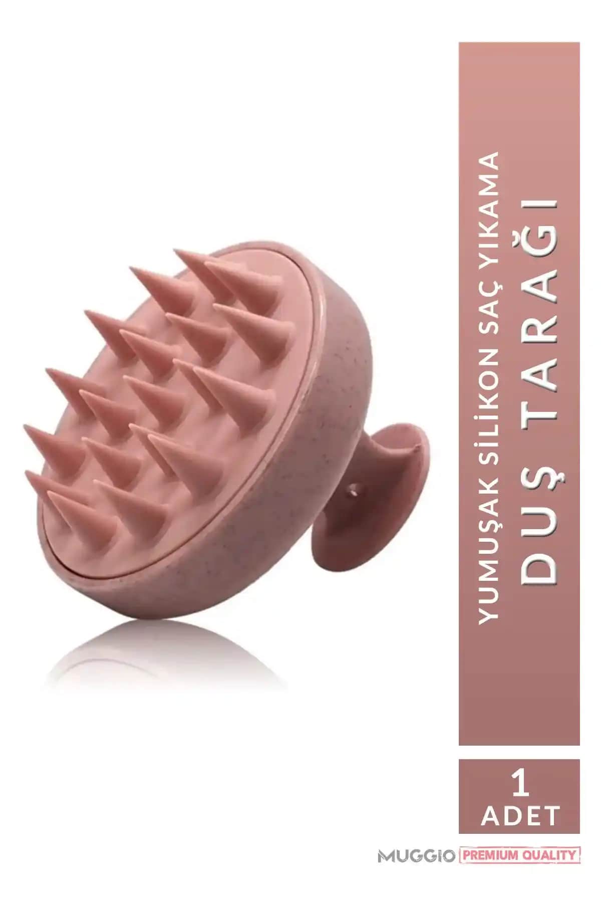 Muggio Pembe Silikonlu Saç Bakım Masaj Tarağı Saç Sağlığını Destekleyici Pratik Bir Ürün