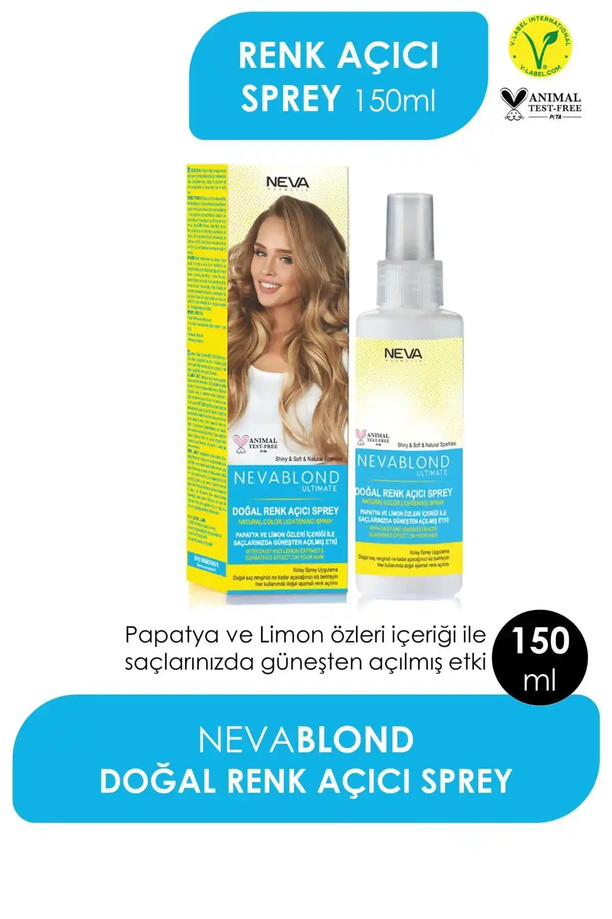 Neva Kozmetik Doğal Renk Açıcı Papatya Özü Sprey ile Saçlarınızda Doğal ve Parlak Tonlar