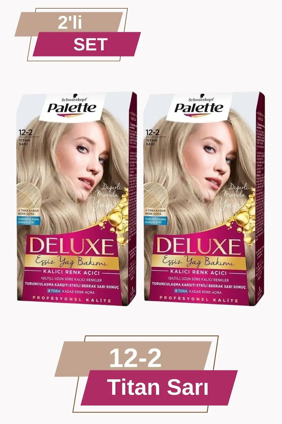Palette Deluxe 12-2 Titan Sarı Saç Boyası - Kalıcı ve Canlı Sarı Tonu