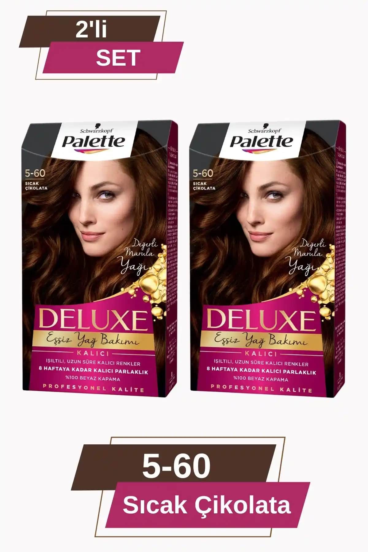Palette Deluxe 5-60 Sıcak Çikolata Saç Boyası: Kalıcı ve Parlak Renkler Sunar