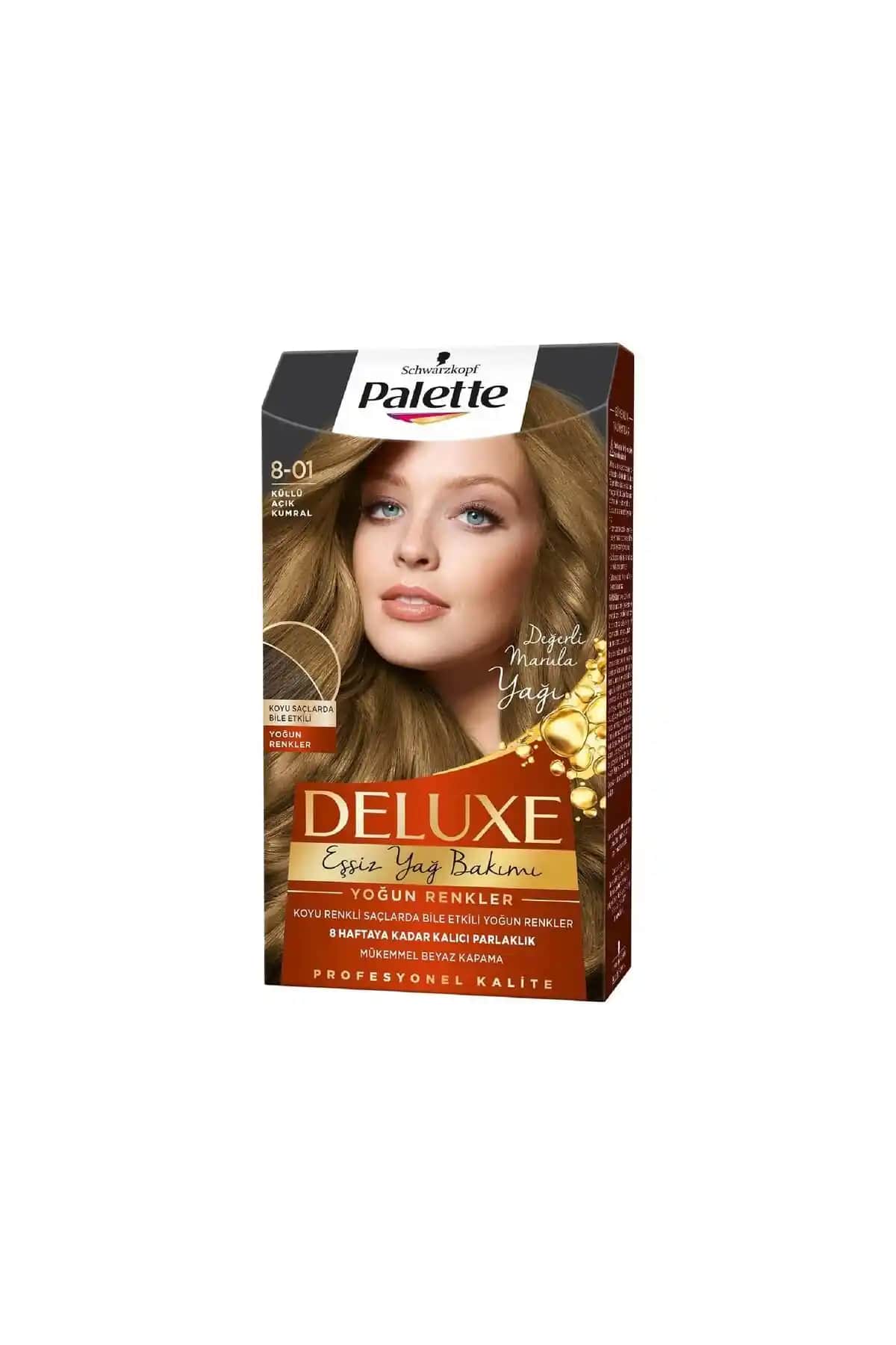 Palette Deluxe Saç Boyası 8-01 Küllü Açık Kumral: Kaliteli ve Güvenilir Saç Boyası Tercihi