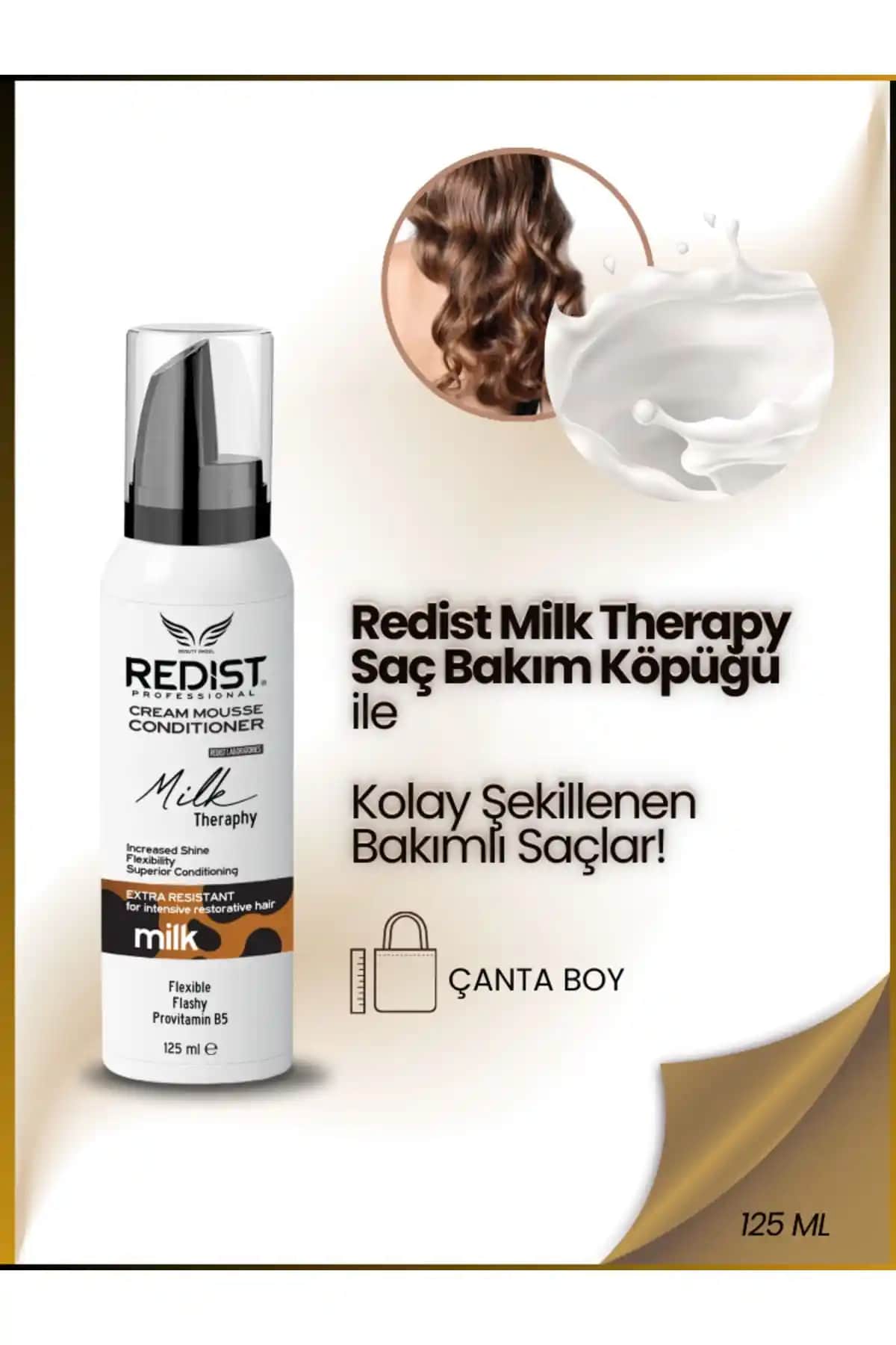 Redist Milk Therapy Saç Köpüğü ile doğal hacim ve parlaklık sağlayan saç bakımı ürünü