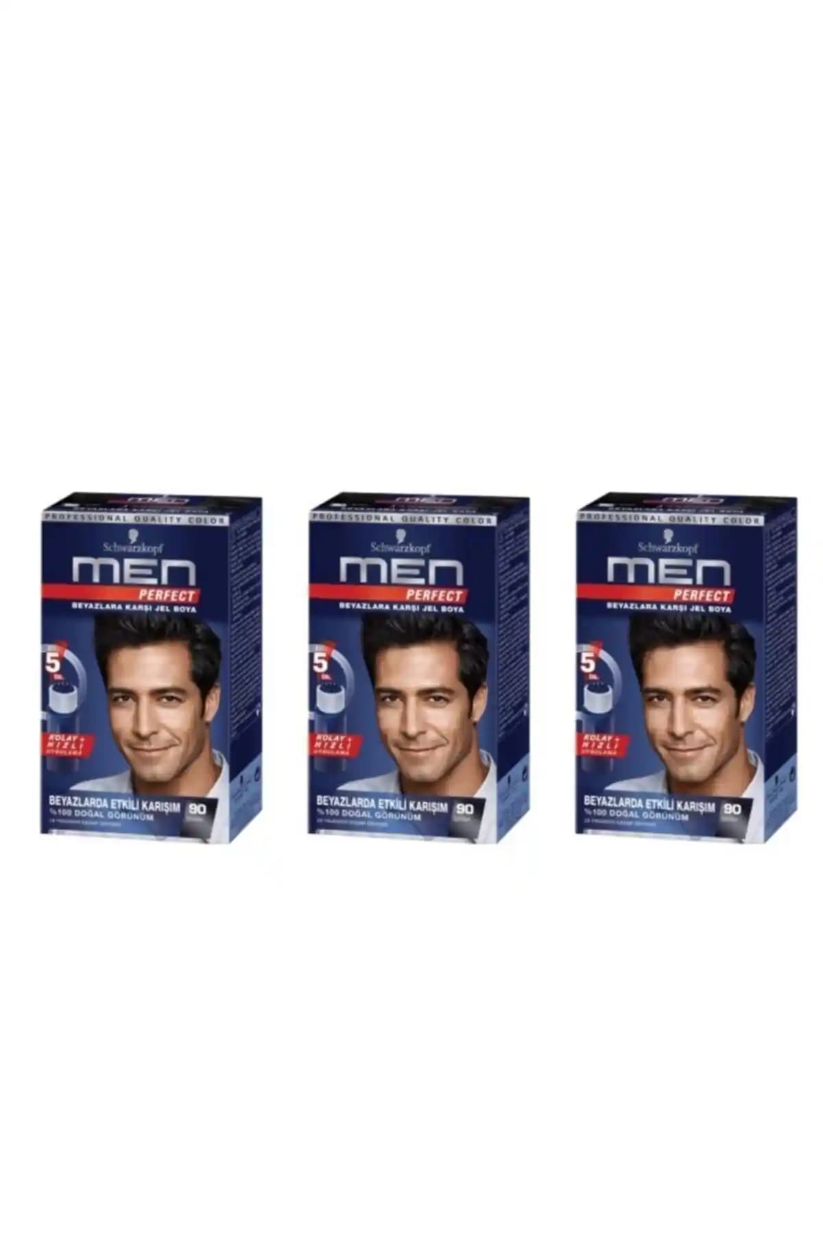 Schwarzkopf Men Perfect 90 Siyah 3'lü Saç Boyası Kalıcılık ve Pratik Uygulama Özellikleri