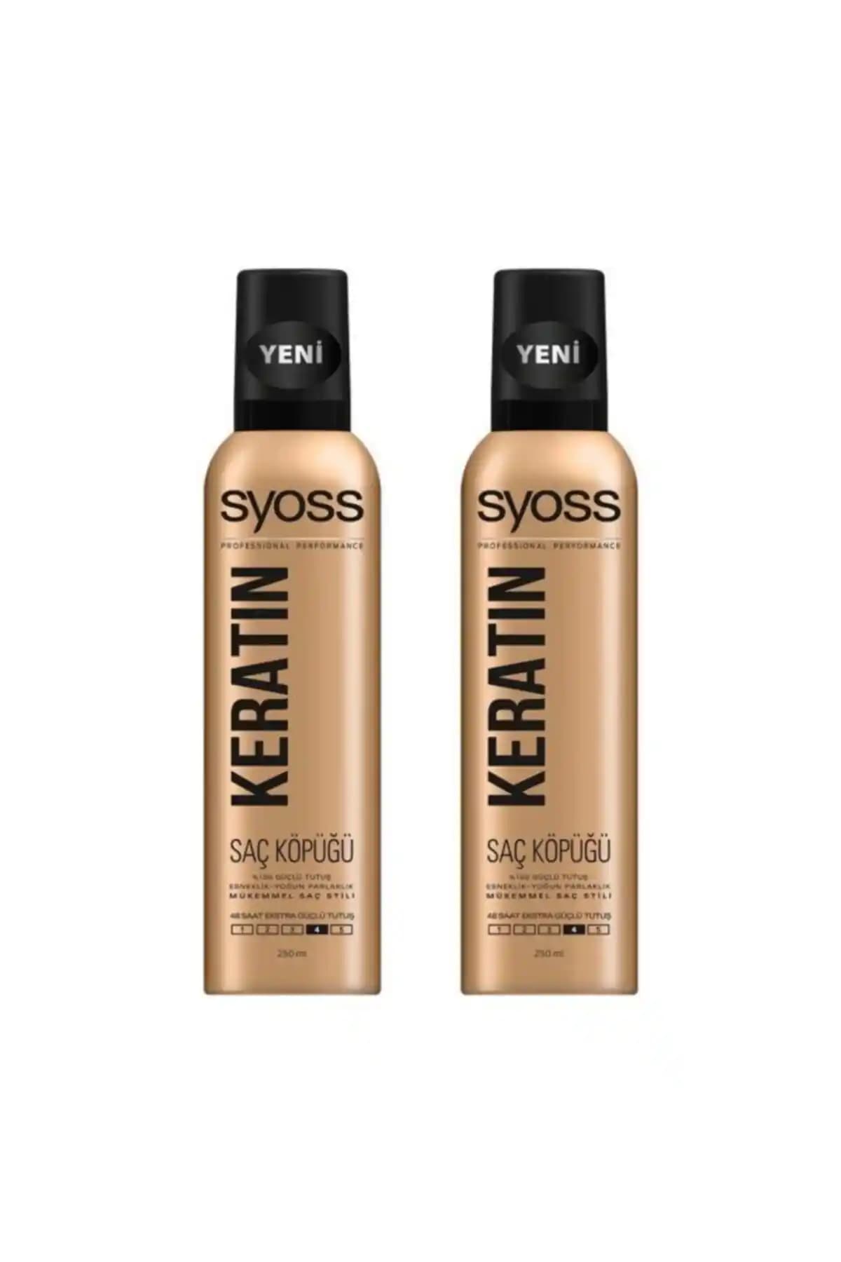 Syoss Keratin Köpük 250 ml ile Saçlara Güç ve Doğal Hacim Kazandıran Bakım Ürünü