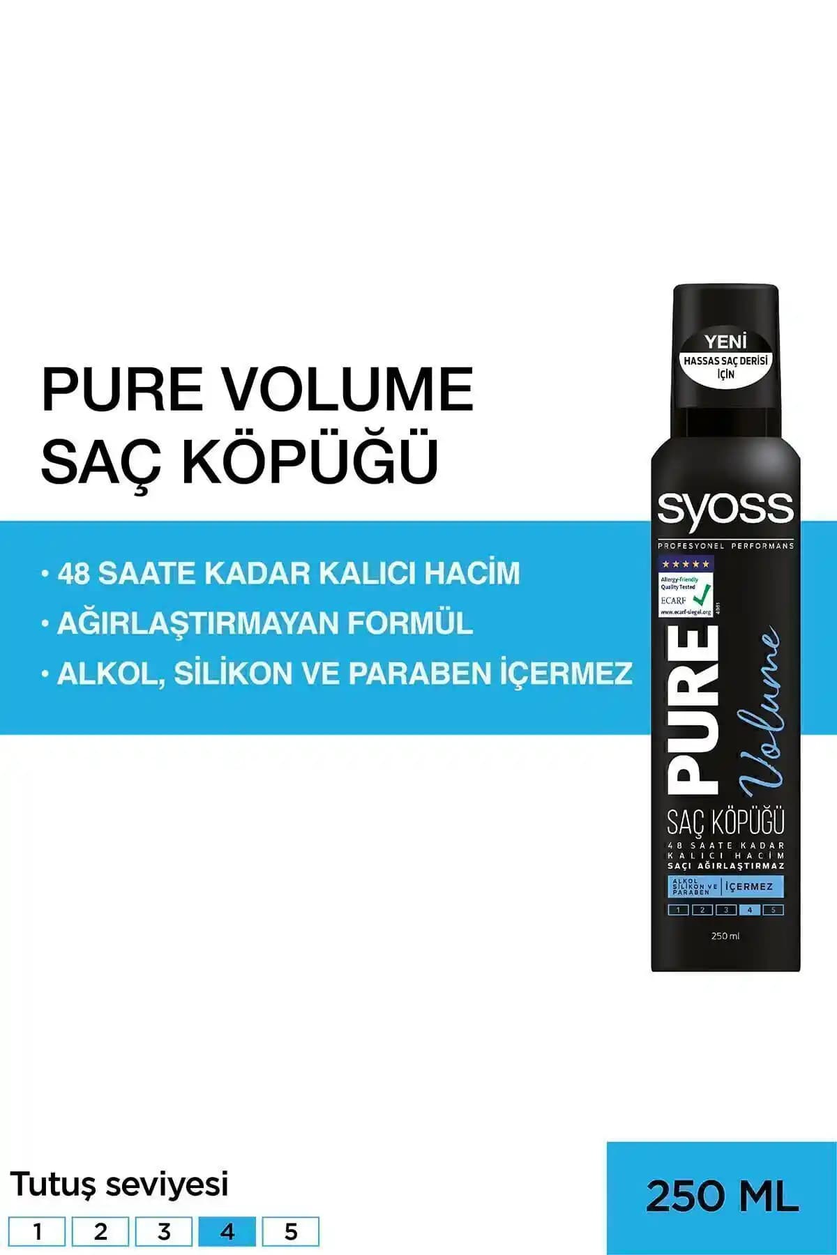 Syoss Pure Volume Saç Köpüğü: Hacim ve Canlılık Sağlayan Doğal ve Vegan Formül