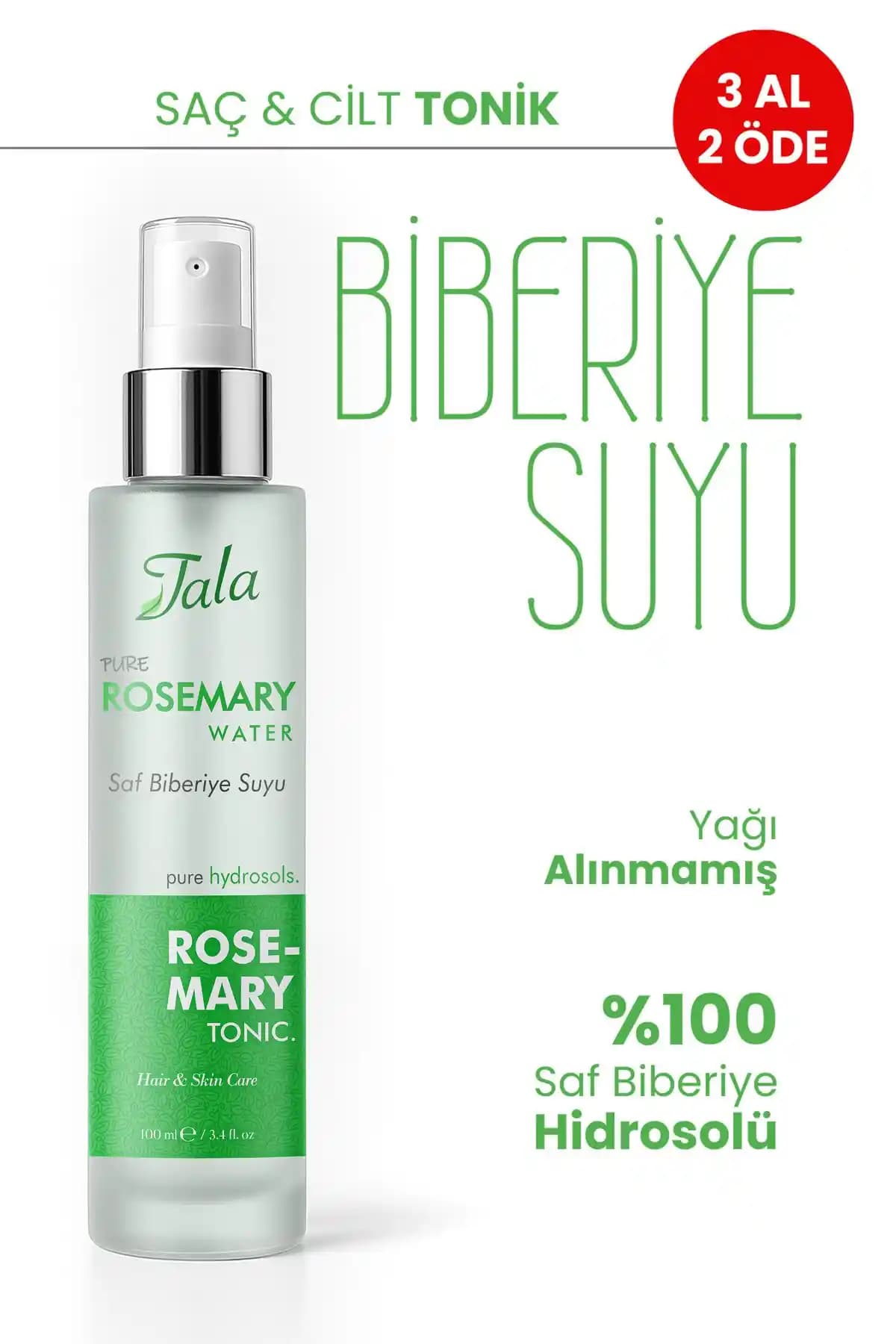 Tala Biberiye Suyu Saç Güçlendirici Tonik Doğal ve Güvenli Saç Bakımı Ürünü