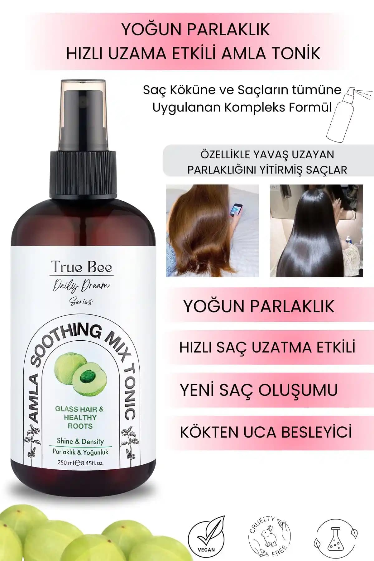 True Bee Günlük Rüya Serisi Amla Tonik ile Saç Sağlığınızı Güçlendirin