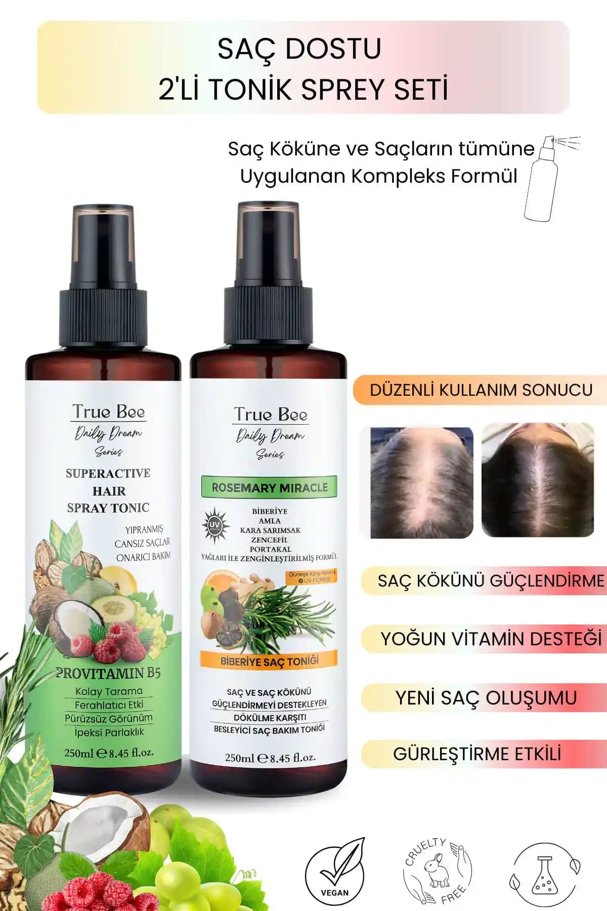 True Bee Günlük Rüya Serisi Saç Bakım Seti Doğal İçeriklerle Saç Sağlığını Destekler