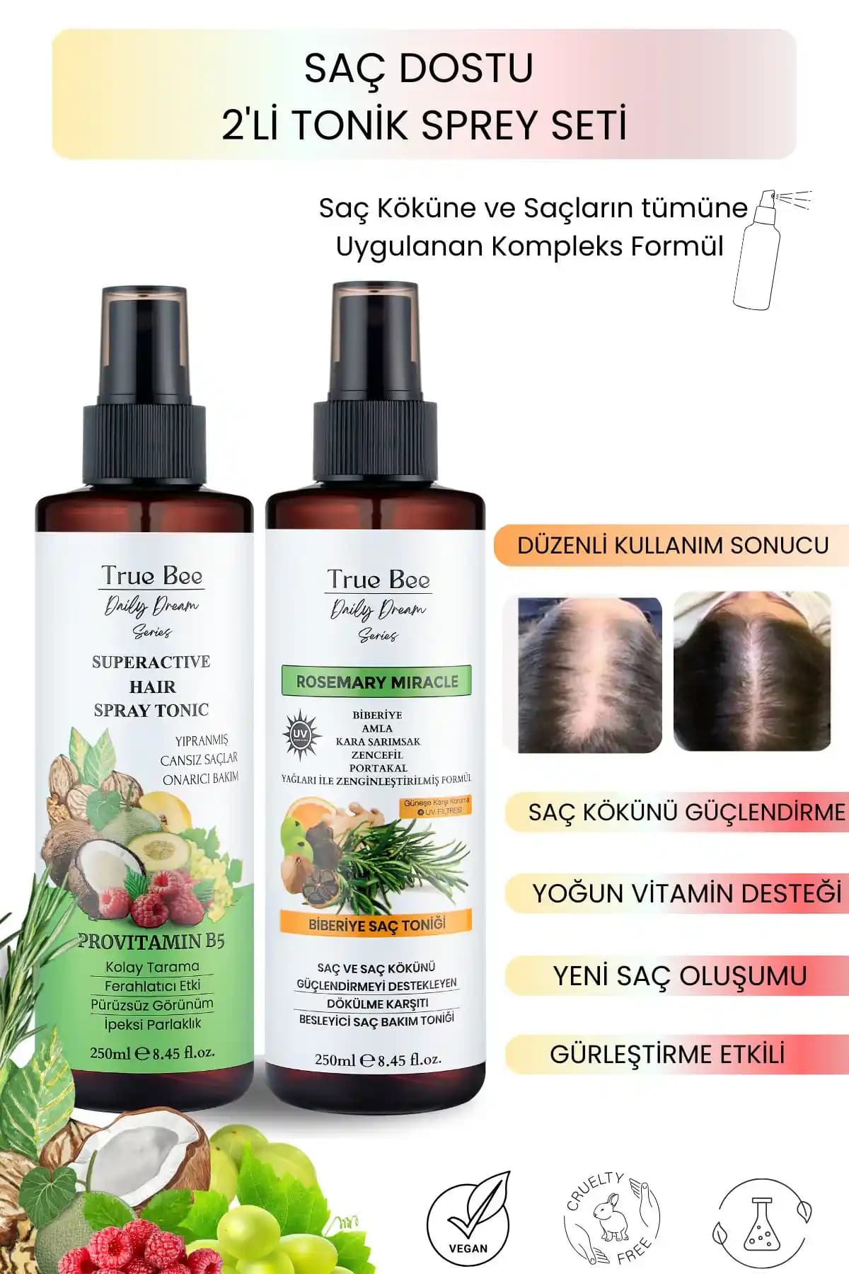 True Bee Günlük Rüya Serisi Saç Bakım Seti Doğal İçeriklerle Saç Sağlığını Destekler