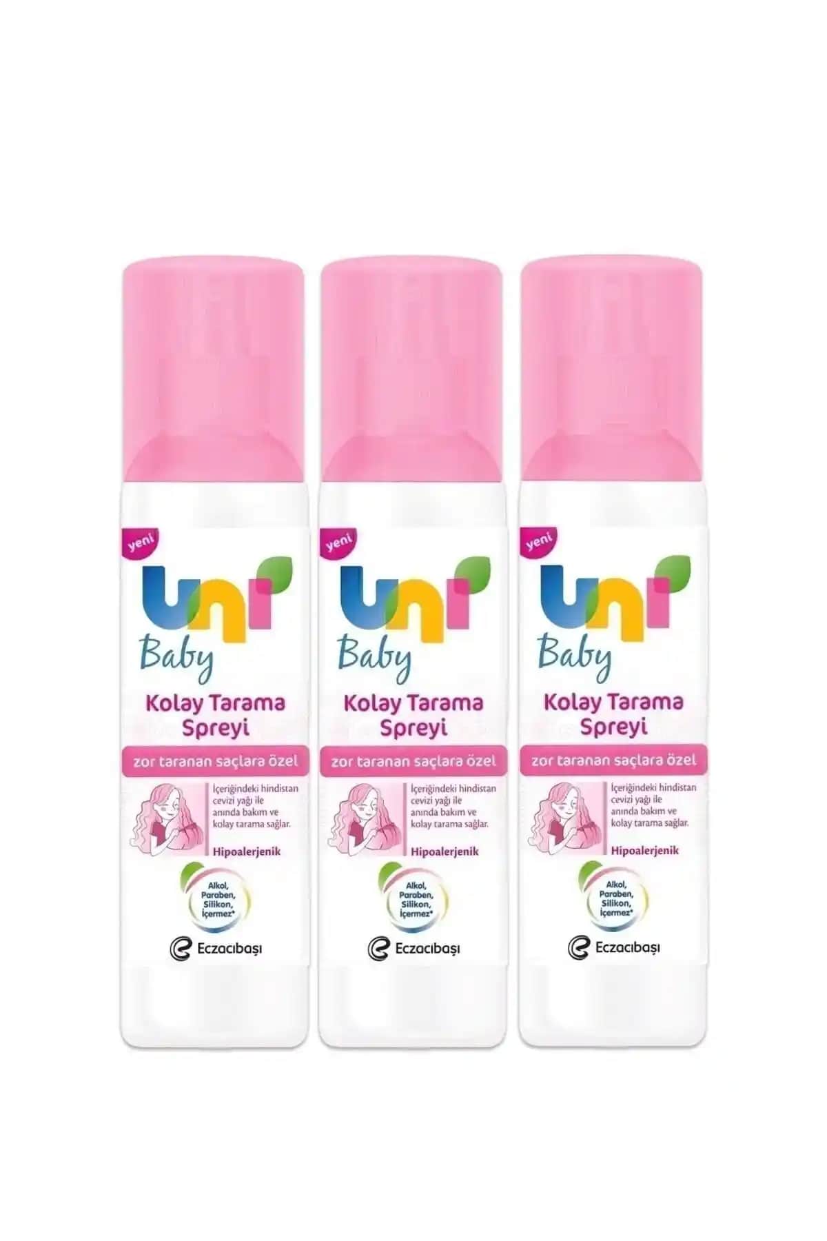 Uni Baby Zor Taranan Saçlar İçin Kolay Tarama Spreyi 200 ml Güvenli ve Çevre Dostu