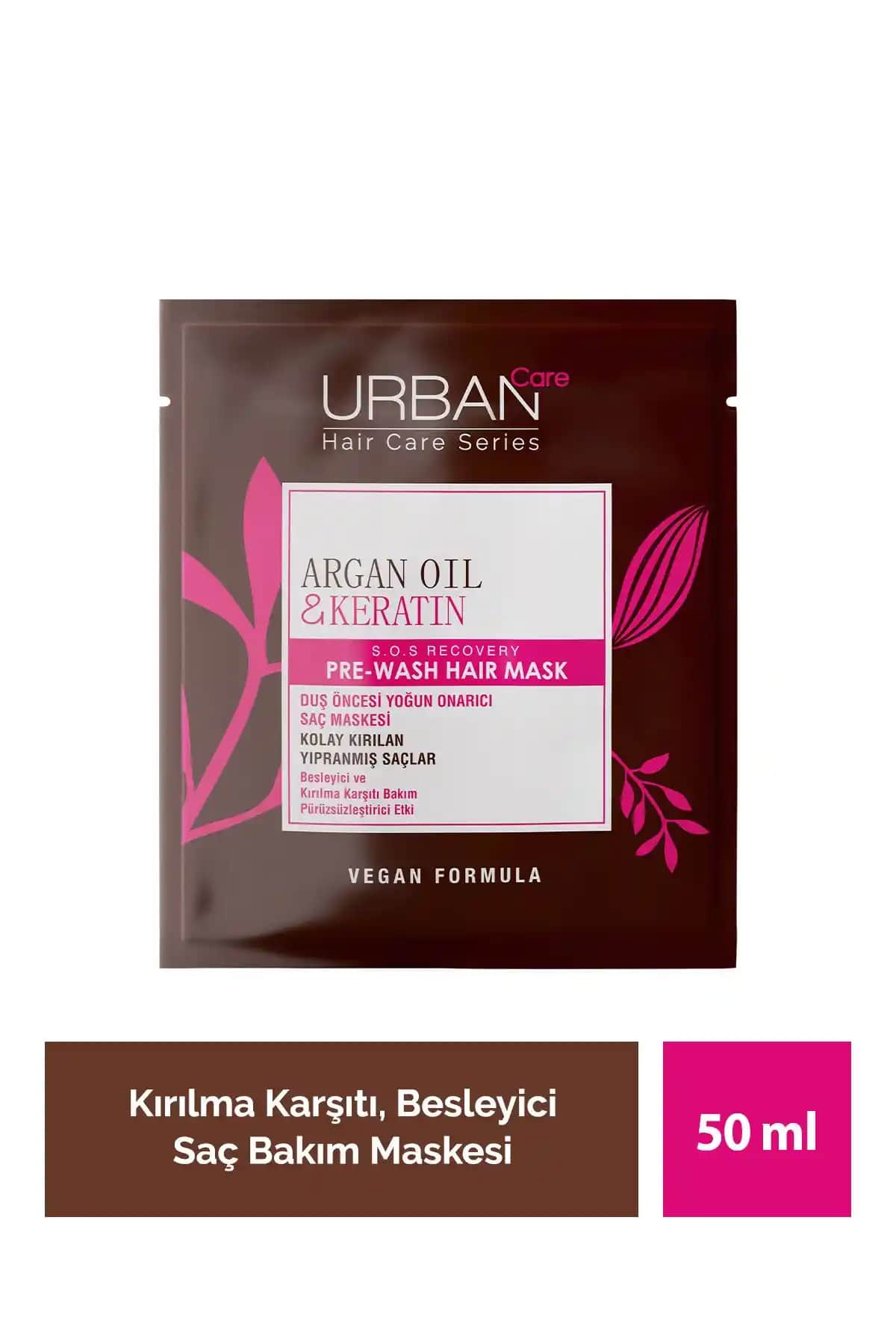Urban Care Argan Yağı ve Keratin İçeren Yoğun Saç Bakım Maskesi Yıpranmış ve Kırılan Saçlar İçin Güçlü Çözüm