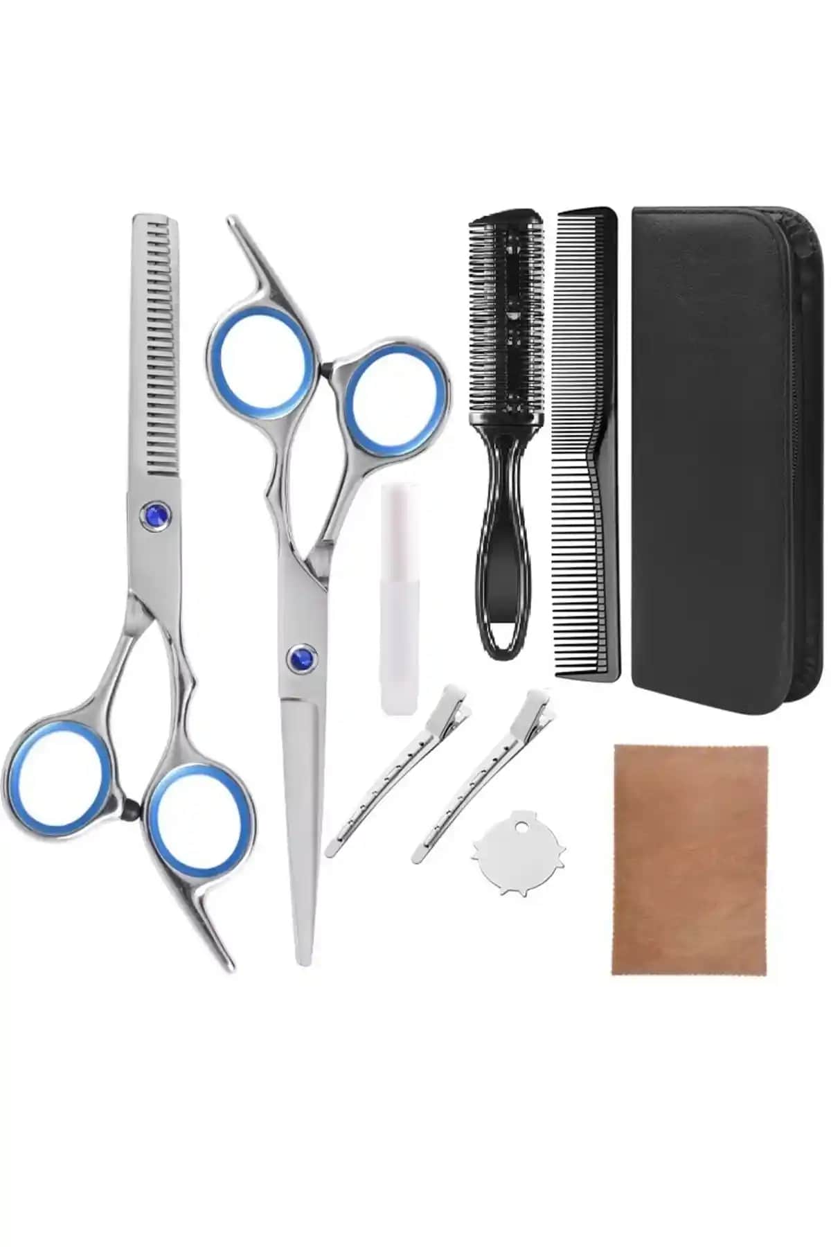 Valkyrie Profesyonel 9 Parça Makas Seti: Kuaför ve Berberler İçin Dayanıklı ve Şık