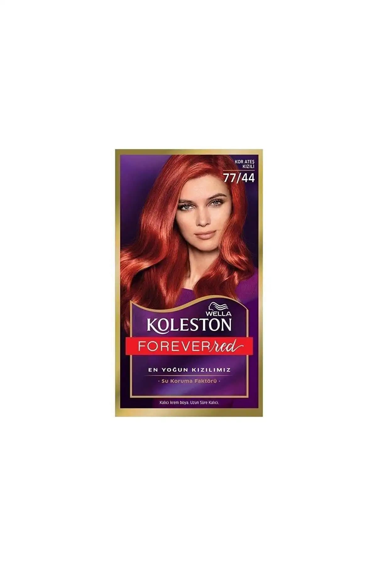Wella Koleston Kıt 77/44 Kor Atesi Kızılı Saç Boyası: Uzun Süre Kalıcı ve Parlak Kırmızı Ton