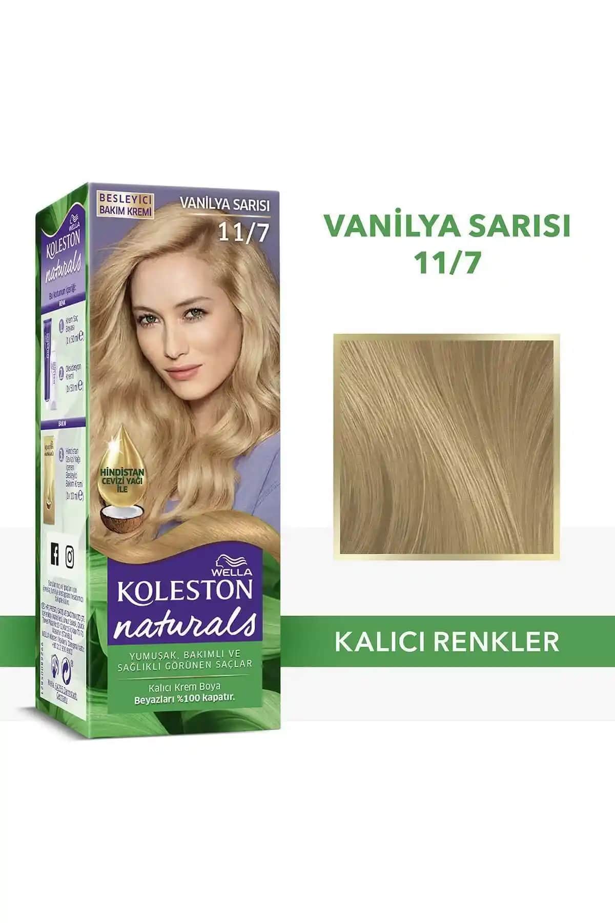 Wella Koleston Naturals 11/7 Vanilya Sarısı Saç Boyası Kalıcı ve Doğal Renk İçin Uygun