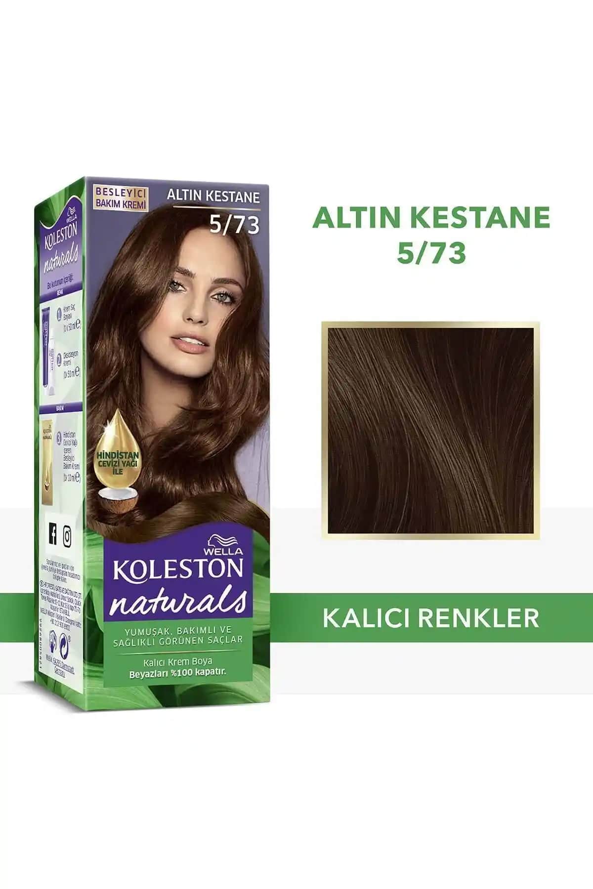 Wella Koleston Naturals 5/73 Altın Kestane Saç Boyası Kalıcı ve Doğal Renk Seçeneği